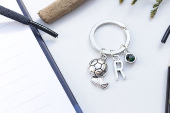Personalised Football Keyring Football Fan Gift, 3 of 7