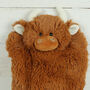 Brown Highland Cow Hot Water Bottle Inc, Gift Boxed, thumbnail 8 of 8