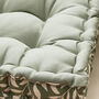 Botanical Leaves Padded Bench Cushion, thumbnail 8 of 8