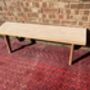 Modern Laminated Birchwood Bench With Tapered Legs, thumbnail 1 of 12