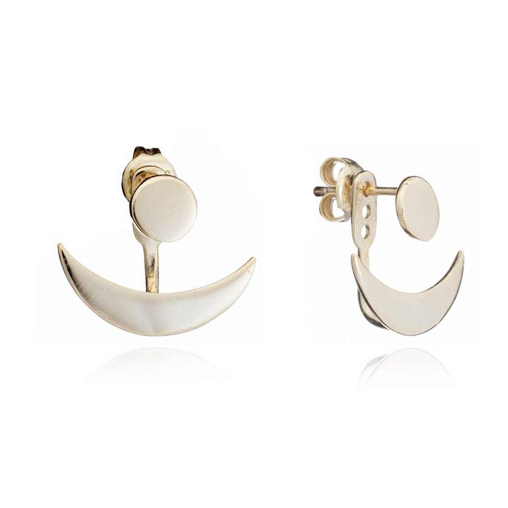 goldSYKIA Crescent Moon Earring - www.portobonsai.com.br