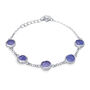 Tanzanite Silver Bracelet, Pendant And Earrings Set, thumbnail 2 of 6