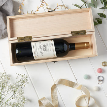 Wooden Engraved Wedding Wine Box, 4 of 9