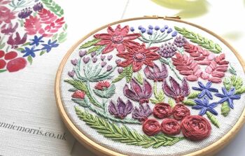 Cyclamen Hand Embroidery Design, 3 of 6