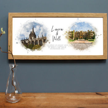 Personalised Church And Wedding Venue Watercolour, 4 of 6