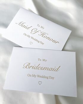 Gold Foil Personalised Bridesmaid And Maid Of Honour Cards, 4 of 4