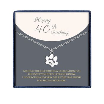 Personalised Dog Paws Design Necklace Birthday Gift, 2 of 9