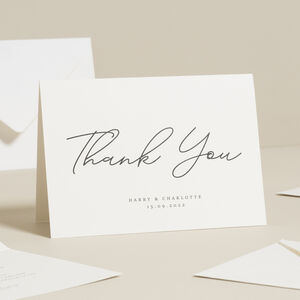 Script Thank You Card Personalised By Twist Stationery