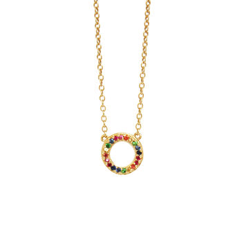 Gold Or Silver Rainbow Eternity Necklace, 2 of 10