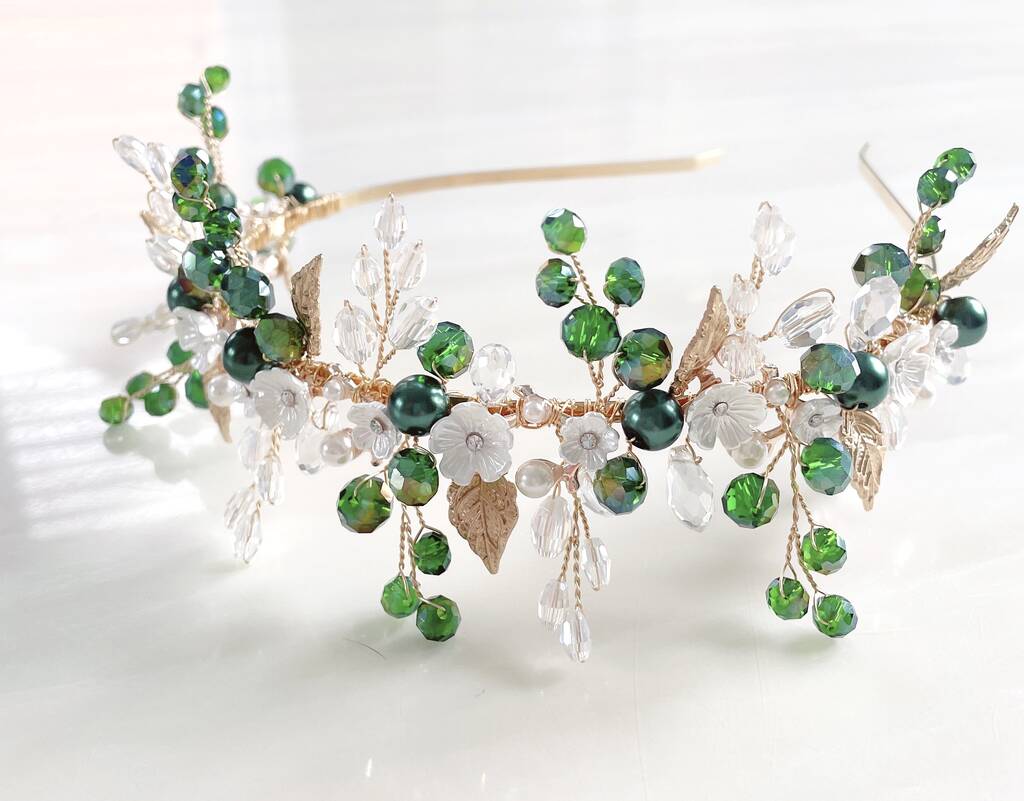 Forest Inspired Bridal Headband, 1 of 3