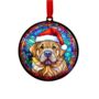Shar Pei In Santa Hat Suncatcher Decoration, thumbnail 5 of 6