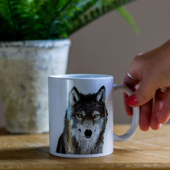 'My Spirit Animal Is A Wolf' Original Art Mug, 4 of 4