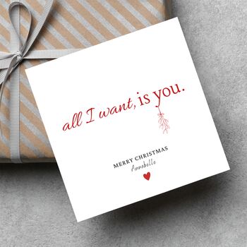 Personalised Christmas Card For Girlfriend, Wife, Partner, 2 of 3