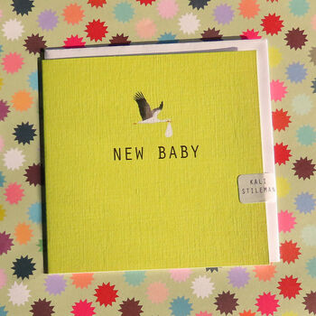 Gold Foiled New Baby Card, 3 of 5