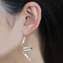 Spiral Curved Sterling Silver Drop Earrings, thumbnail 3 of 7