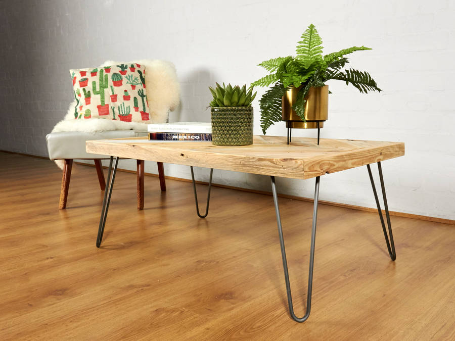 pallet coffee table hairpin legs