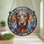 Dachshund Dapple Stained Glass Effect Suncatcher, thumbnail 5 of 5