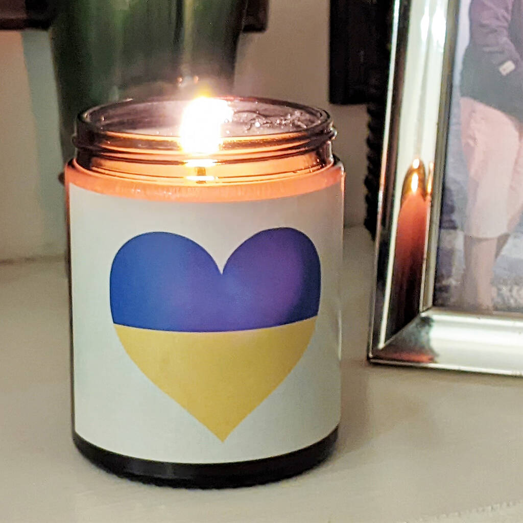Ukraine Charity Scented Vegan Candle By MixPixie