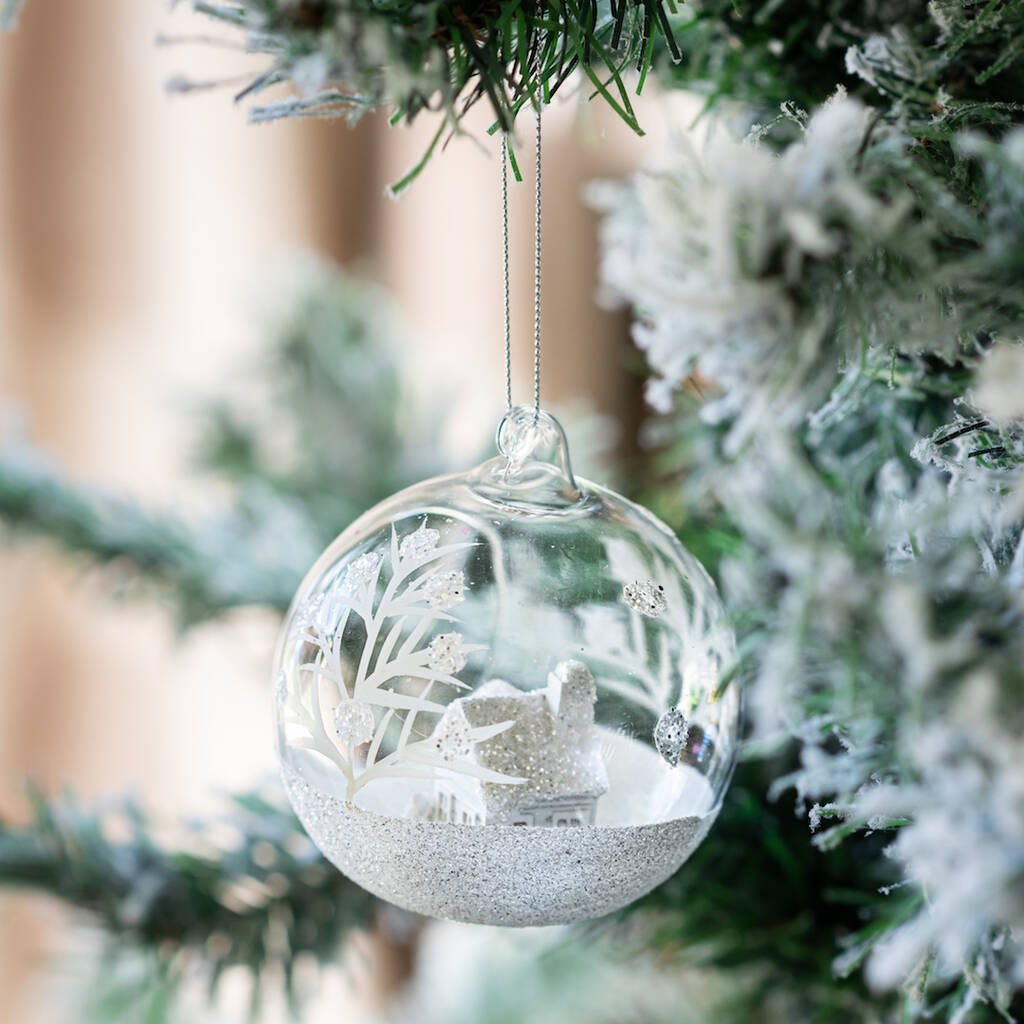 Personalised Frosty Glass Home Bauble By TheLittleBoysRoom ...