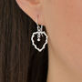 Sterling Silver Dangly Wire Heart Earrings, thumbnail 2 of 3