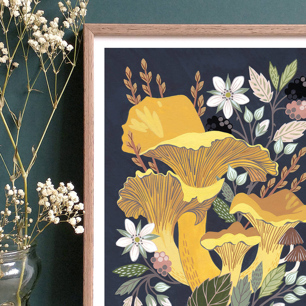 A4 Chanterelle Giclée Art Print By Claire Tuxworth Illustration