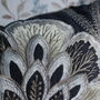 Handmade Repurposed Fabric Embroidered Beauty Cushion, thumbnail 3 of 6