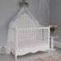 Ophelia Cot Bed Three In One White Fabric, thumbnail 2 of 4