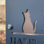 Personalised Cat Silhouette Design House Number Sign Acrylic, thumbnail 5 of 10