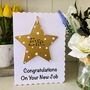 Personalised New Job Congratuations Gold Star Card, thumbnail 3 of 3
