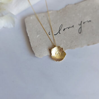 Small Rose Pressed Flower Necklace Gold Plated, 7 of 10