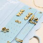 Blue Floral Embroidered Velvet Jewellery Roll, thumbnail 5 of 6