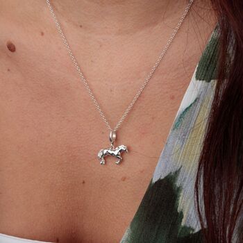 Sterling Silver Horse Charm Necklace, 3 of 6