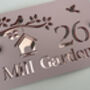 Personalised Bird And Birdbox Design House Acrylic Number Sign, thumbnail 2 of 3