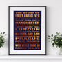 Personalised Copper 7th Anniversary Our Story Print, thumbnail 2 of 5