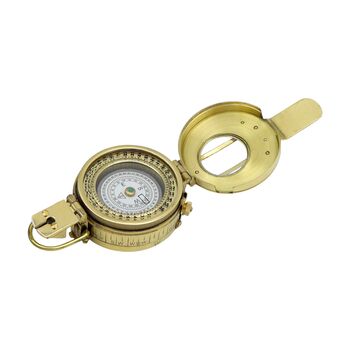 Personalised Brass British Army Prismatic Marching Compass, 4 of 12