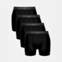 Multipack Four Pairs Of Men's Bamboo Trunks In Black, thumbnail 1 of 6