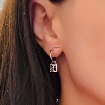 Capricorn Zodiac Earrings Sterling Silver Gift For Her Valentines Day, 2 of 6