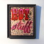 Reverse Glass Gilded And Painted Hot Stuff Sign, thumbnail 7 of 11