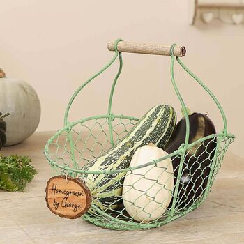 Personalised Handwoven Garden Trug Basket, 3 of 11
