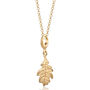 Oak Leaf Charm Necklace, Sterling Silver Or Gold Plated, thumbnail 10 of 11