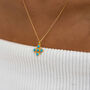 Turquoise And Mini Pearls Pendant Necklace, thumbnail 1 of 4