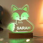 Personalised Cute Fox Wooden LED Night Light, thumbnail 4 of 10
