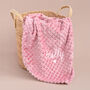 Personalised Dusty Pink Embossed Baby Blanket, thumbnail 1 of 8