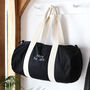 Personalised Embroidered Organic Cotton Weekend Bag, thumbnail 1 of 2