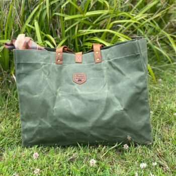 Waxed Canvas Tote Bag, 4 of 10