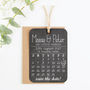 Save The Date Cards Chalkboard Calendar, thumbnail 1 of 5