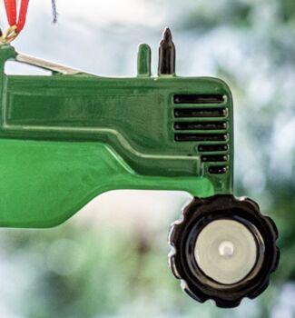 Personalised Green Tractor Decoration, 2 of 2