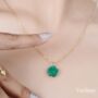 Myanmar Jade Flower Pendant Necklace, thumbnail 2 of 9
