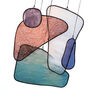 Pastel Dreamz Stained Glass Hanging Art, thumbnail 2 of 4