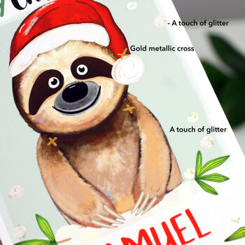 Personalised Sloth Relation Christmas Card, 2 of 10